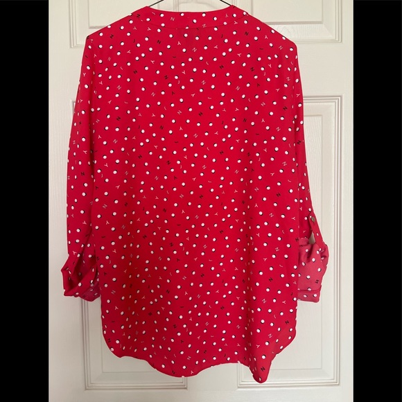Jones New York Signature Long Sleeve Top, Red, Size XS, Pre-owned - Picture 2 of 11
